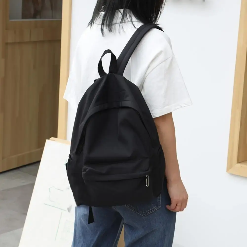 Fashion Women Large Capacity Handbags Preppy Style School Solid Color Backpack