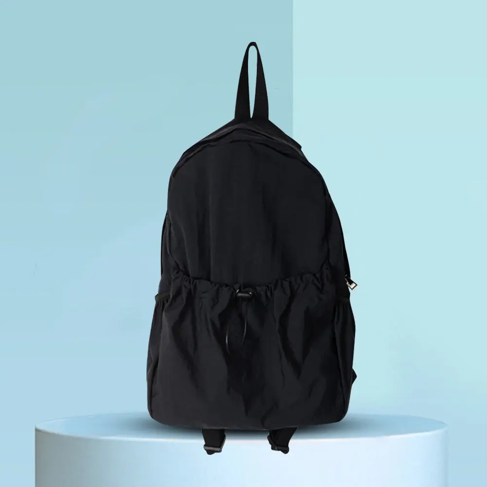 Ladies Backpack Nylon Fashion Women Middle Student Backpack Light Weight Large Capacity Portable Drawstring Teenage Girls Boys