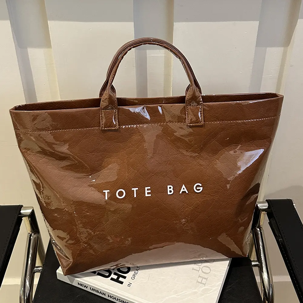 Tote Bag for Women Men Handbag with Inner Pocket Top Handle Bag Solid Color Large Classic Tote Satchel Bag for Travel Shopping