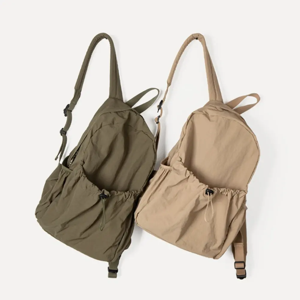 Ladies Backpack Nylon Fashion Women Middle Student Backpack Light Weight Large Capacity Portable Drawstring Teenage Girls Boys