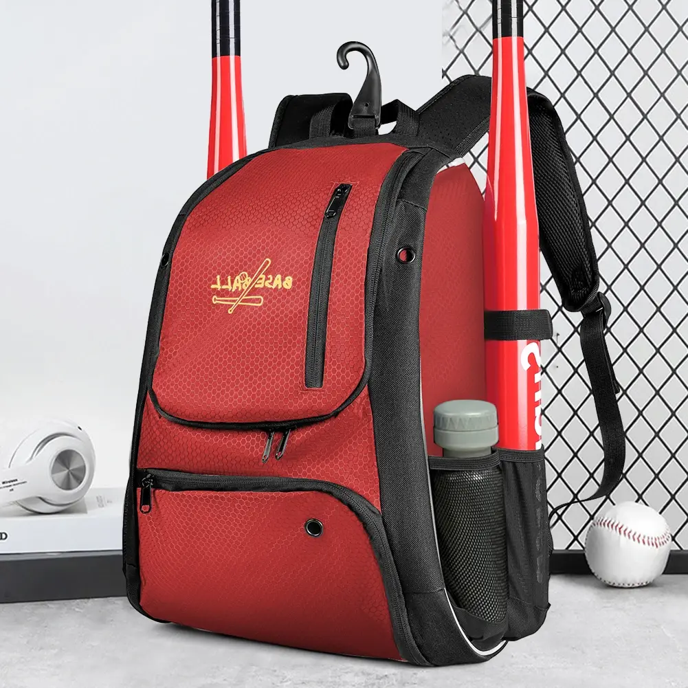 Softball Backpack Bag Large Capacity Softball Ball Bats Backpack with Shoes Compartment Outdoor Match Storage Accessory Bag