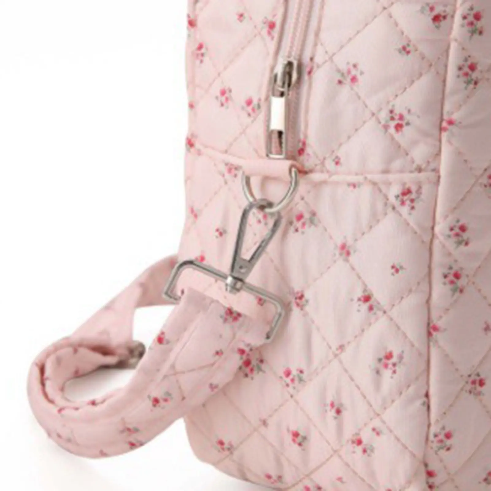 Quilted Embroidery Handbag Large Capacity Ins Tote Bag Floral Printed Puffy Lightweight Handbag Mother and Baby Bag