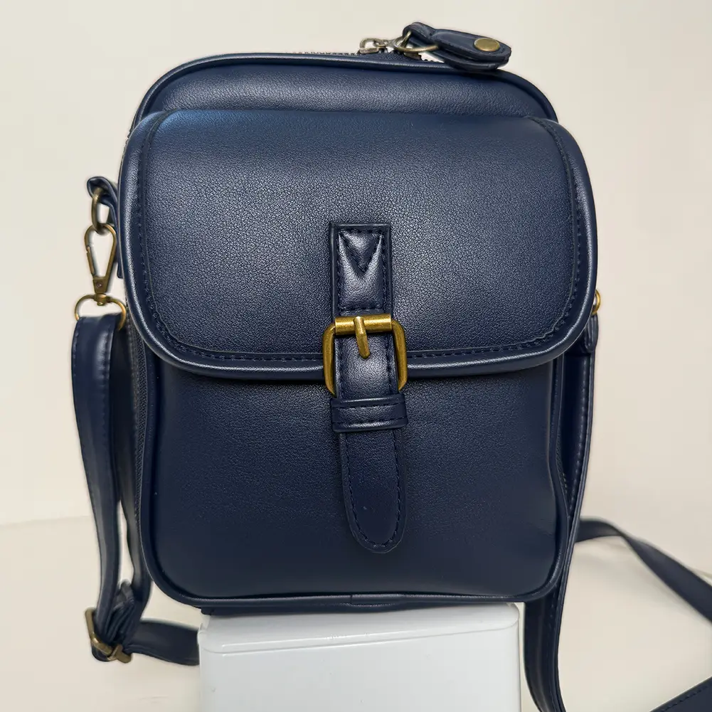 Leather Zipper Shoulder Handbag Purse & Adjustable Removable Strap Trendy Sling Bag Cellphone Bag Wallet Purse for Women Men