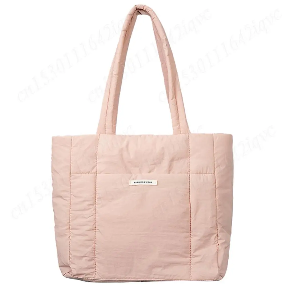 Women Zipper Tote Handbag Casual Nylon Shoulder Bag Large Capacity Versatile Soft Female Commuting Bag