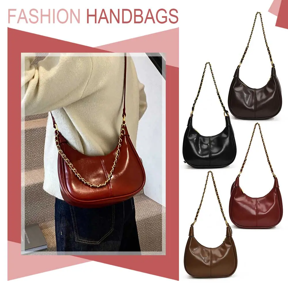 Women Vintage Shoulder Bag Large Capacity Casual Crossbody Bag Adjustable Strap Slouchy Tote Bag Female Travel Work Bag
