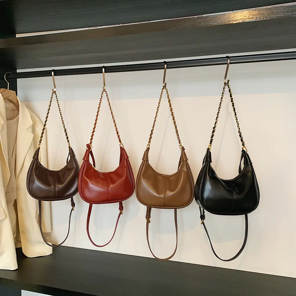Women Vintage Shoulder Bag Large Capacity Casual Crossbody Bag Adjustable Strap Slouchy Tote Bag Female Travel Work Bag