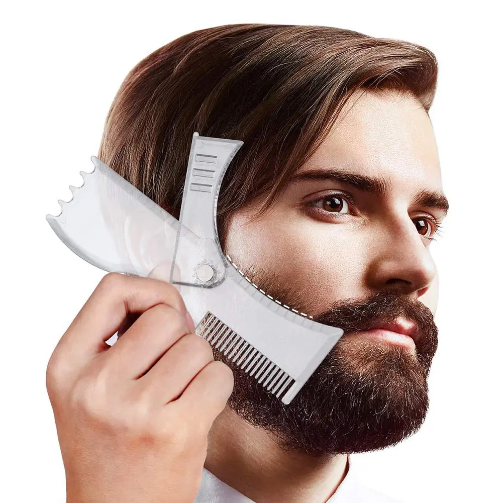Beard Shaper Beard Styling Template Adjustable Beard Stencil Guide Practical Men Shaving Tool Sets Face Hair Styling Tool