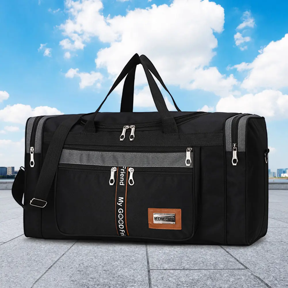 Oxford Portable Gym Bags Large Capacity Fitness Training Bag Waterproof Multifunctional Wear-resistant with Zipper for Men Women