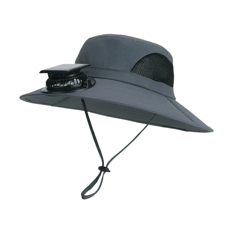 Wide Brim Solar Fan Hat Beach Hat with Removable & USB Charging Fan Outdoor Fishing Hat for Outdoor Summer Camping Beach