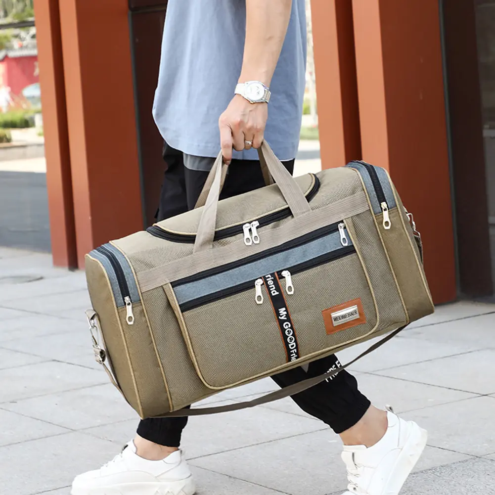 Oxford Portable Gym Bags Large Capacity Fitness Training Bag Waterproof Multifunctional Wear-resistant with Zipper for Men Women