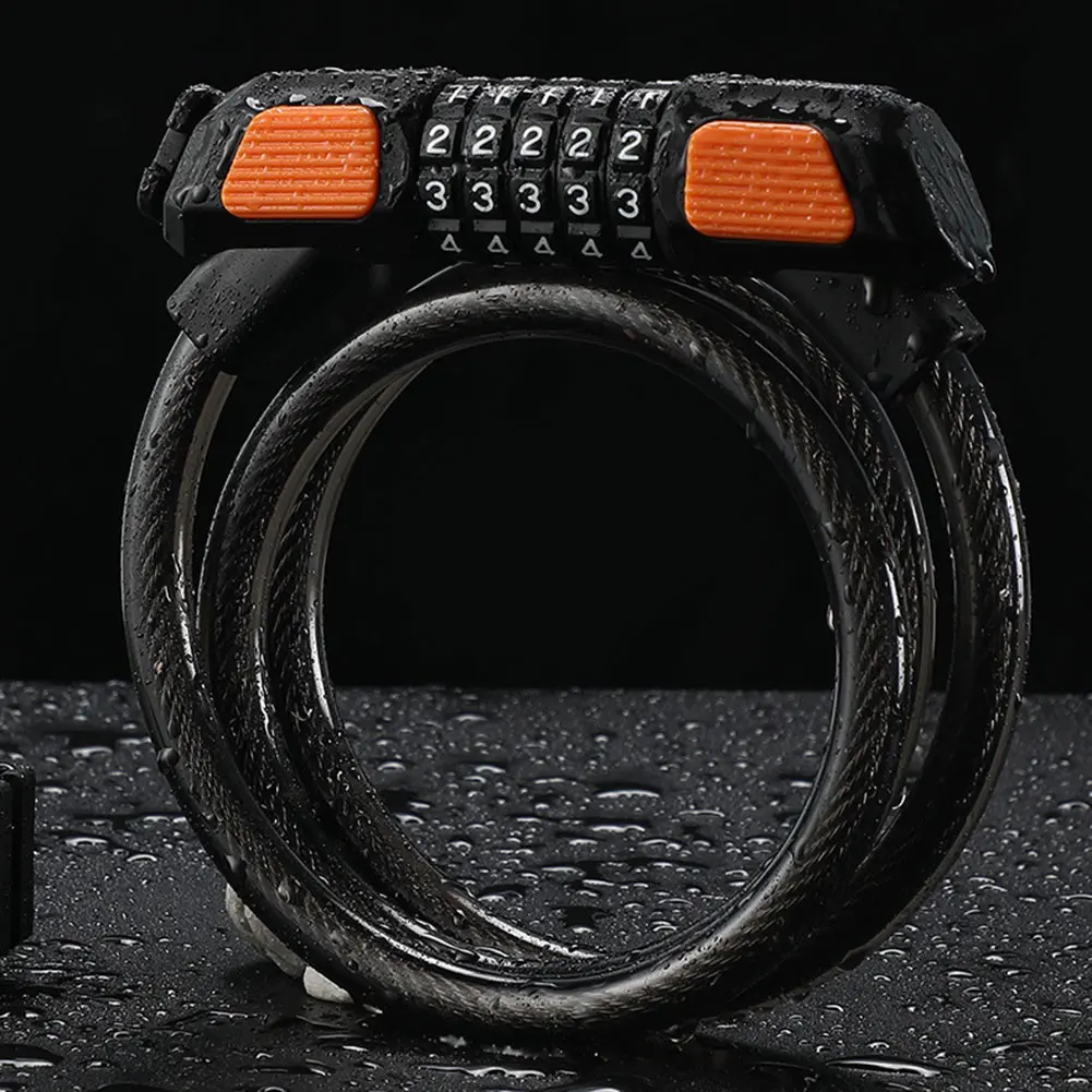 5 Digit Password Lock Anti-Theft Universal Bicycle Lock High Security Portable Security Lock for Electric Bike Scooter