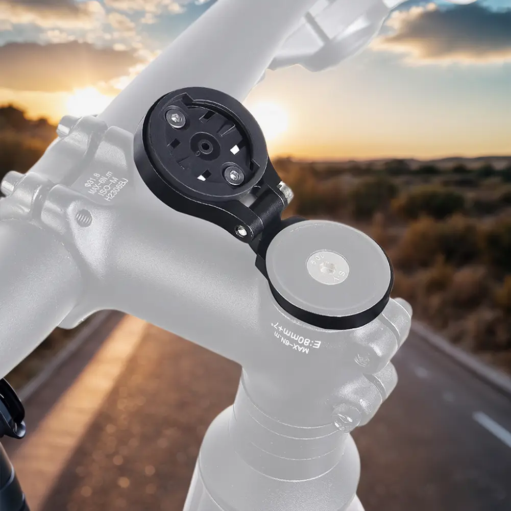 Bike Computer Holder Adjustable Cycling Computer Stem Mount Bicycle Stopwatch Mounting Bracket for Garmin/CatEye/Bryton/Wahoo