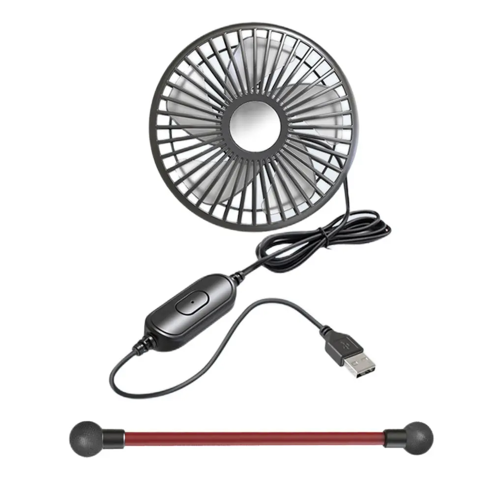 Car Cooling Fan 3 Gear Auto Air Circulator Adjustable Portable Ventilation Fan 360 Degree Rotating Rear Seat Fan for Auto Truck
