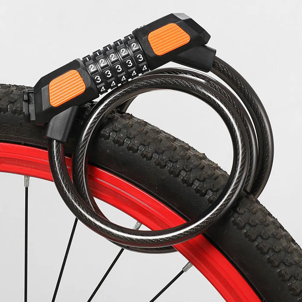 5 Digit Password Lock Anti-Theft Universal Bicycle Lock High Security Portable Security Lock for Electric Bike Scooter