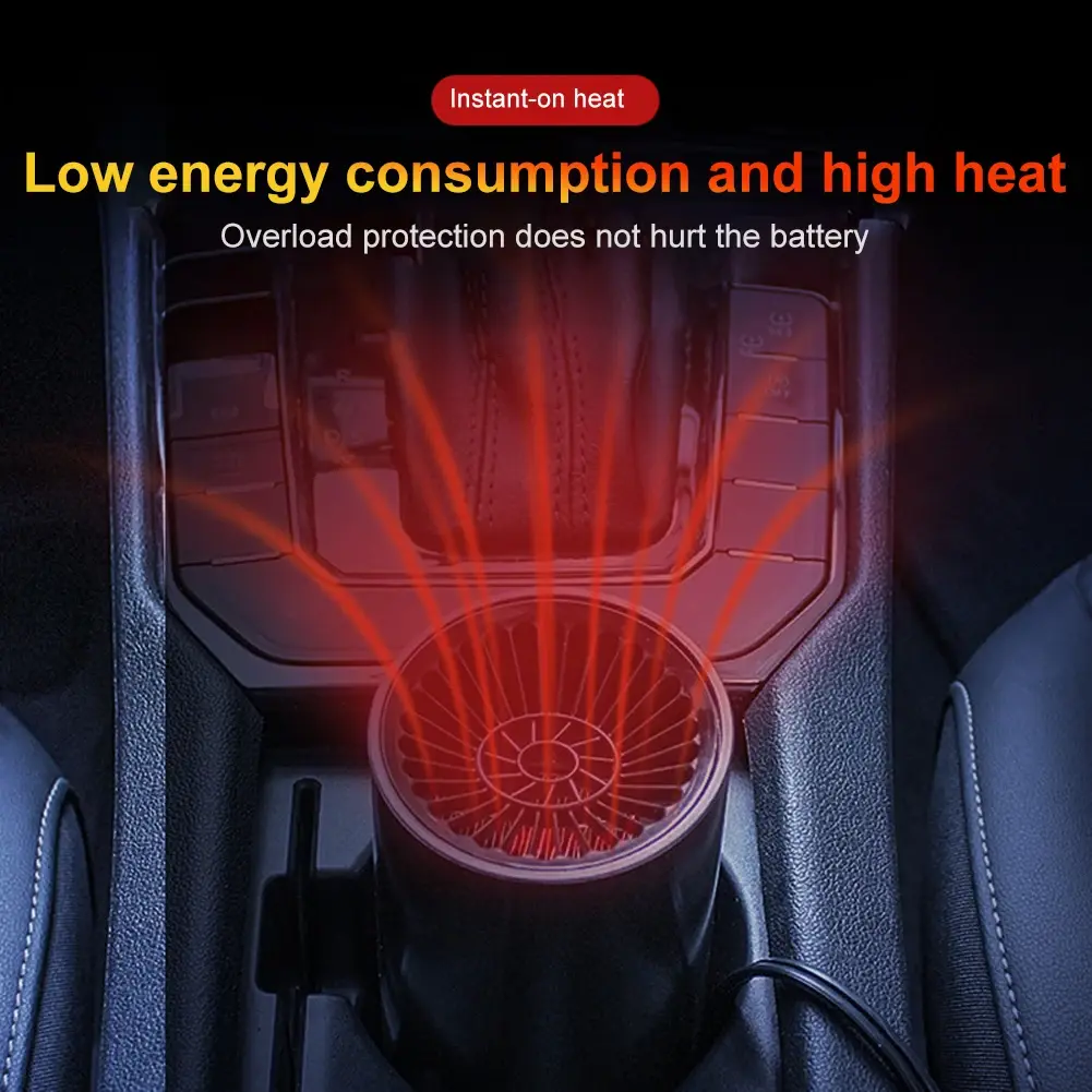 12V 150W Car Windshield Heater Heating Cooling Fan Car Heater Demister Defogger Frost Snow Fog Removal Machine Auto Accessories