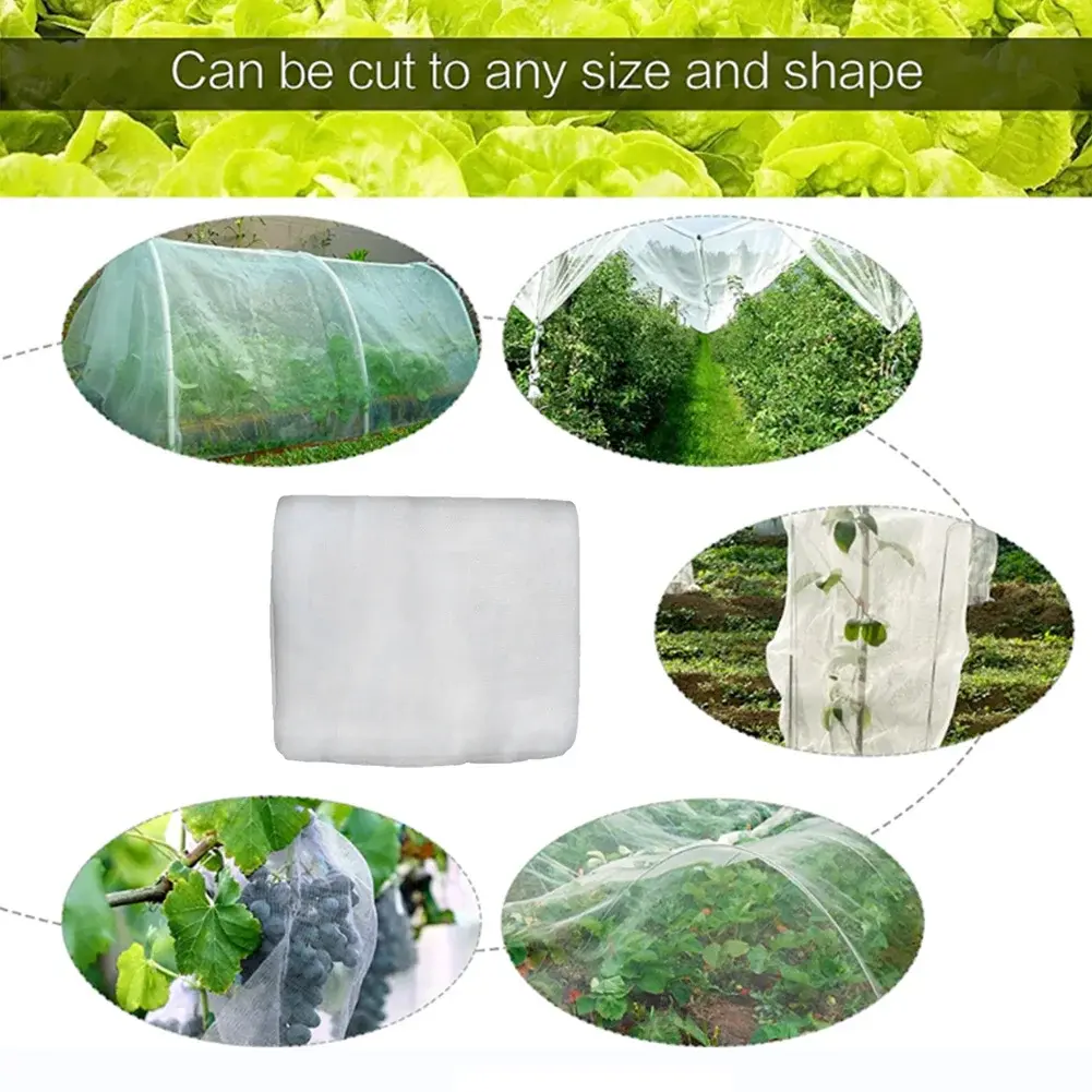 Garden Insect Netting Fine Mesh Garden Vegetable Protective Mesh Net Greenhouse Garden Vegetables Plant Protection