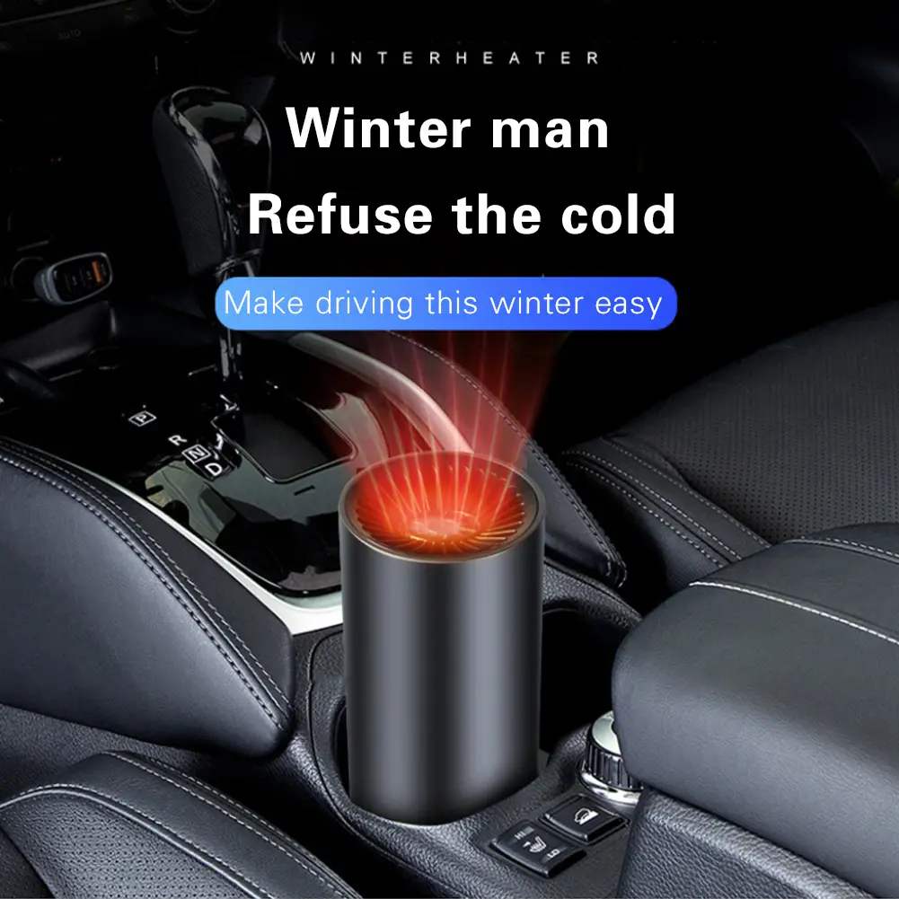 12V Car Heater Fan Cars Window Windshield Defogging Defrosting Auxiliary Heater Electric Fan Heater Portable Fan With Bracket