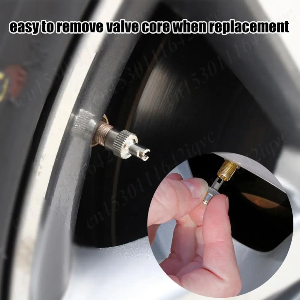 8Pcs Slotted Head Valve Stem Caps Leak-proof Wheel Tire Valve Lid Cover Copper Tire Valve Stem Cap for Car Motorcycle