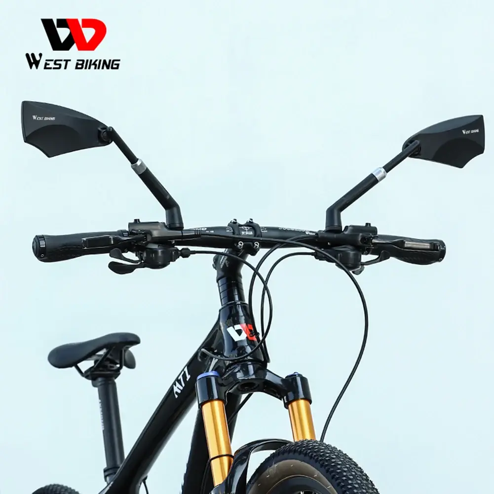 WEST BIKING Anti-Glare Bicycle Mirror Rearview Handlebar Mirror Back Sight Reflect Mirror Bike Anti-Glare Rearview Mirror