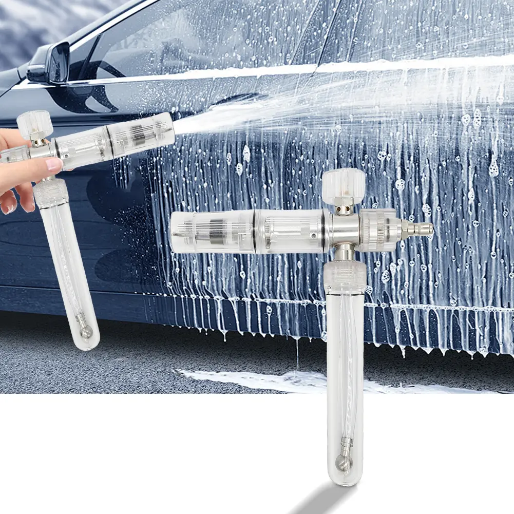 35ml Soap Foam Spray Bottle with 1/4 Inch Quick Connector Pressure Washer Gun Adjustable Foam Spray Pot for Cleaning Cars SUVs