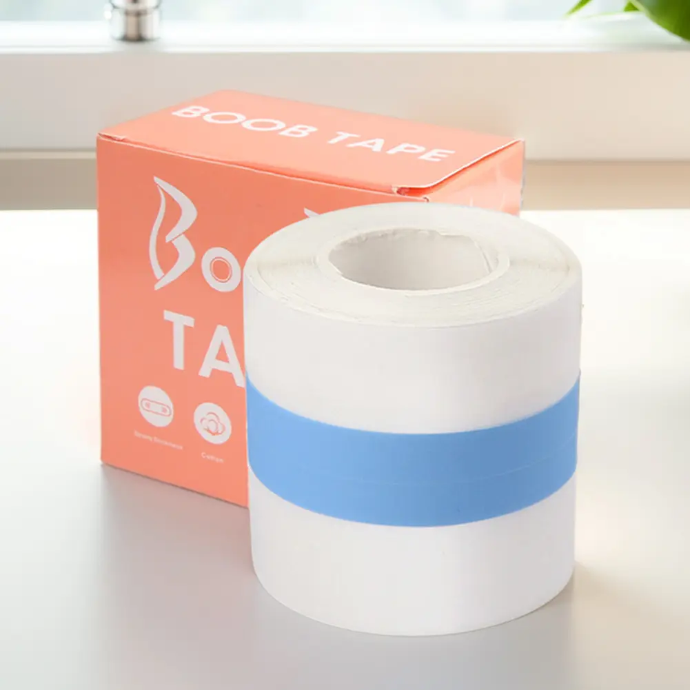 Boob Tape Adhesive Invisible Bra with 10 Nipple Covers Breast Lifting Tape Anti-Sweat Strapless Pad Sticker for Breast Lift