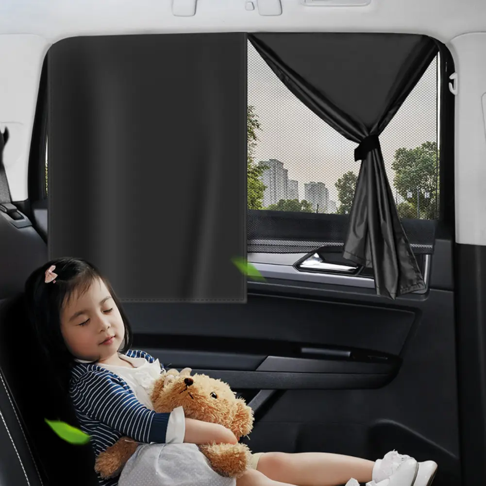 Double Layer Car Personality Sunshades Magnetic Black Side Window Sunshade Cover Auto Glass Curtain Side Glass Mesh Sunshades