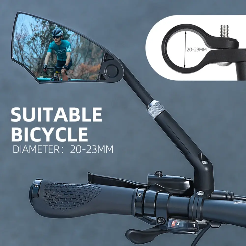 WEST BIKING Anti-Glare Bicycle Mirror Rearview Handlebar Mirror Back Sight Reflect Mirror Bike Anti-Glare Rearview Mirror