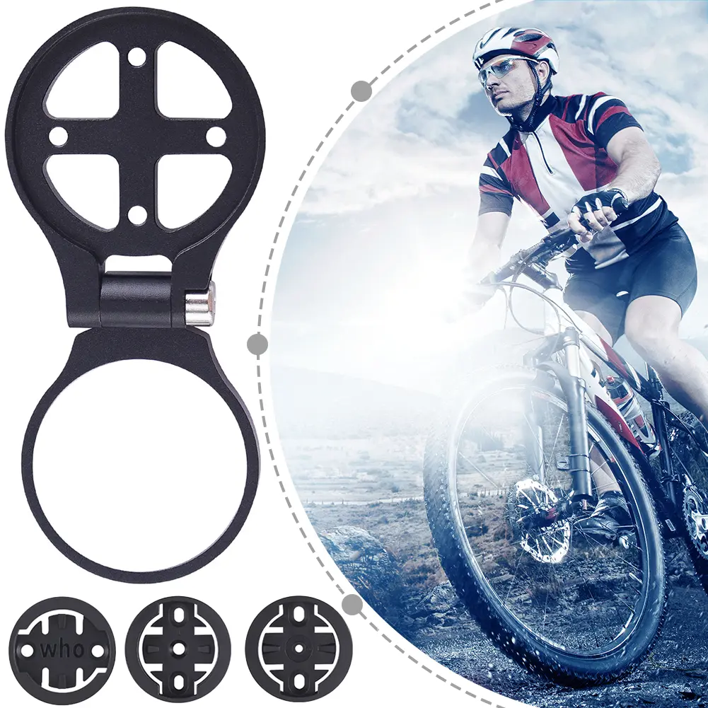 Bike Computer Holder Adjustable Cycling Computer Stem Mount Bicycle Stopwatch Mounting Bracket for Garmin/CatEye/Bryton/Wahoo