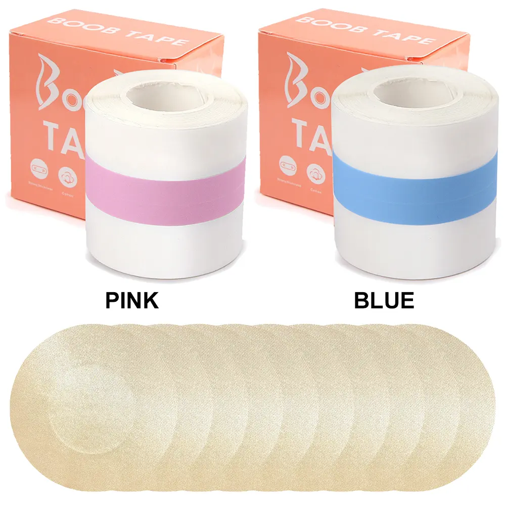 Boob Tape Adhesive Invisible Bra with 10 Nipple Covers Breast Lifting Tape Anti-Sweat Strapless Pad Sticker for Breast Lift