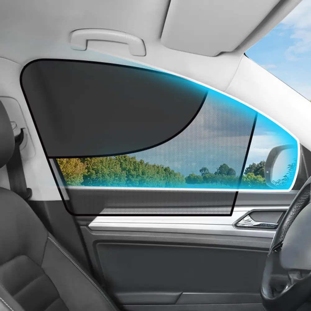 Double Layer Car Personality Sunshades Magnetic Black Side Window Sunshade Cover Auto Glass Curtain Side Glass Mesh Sunshades