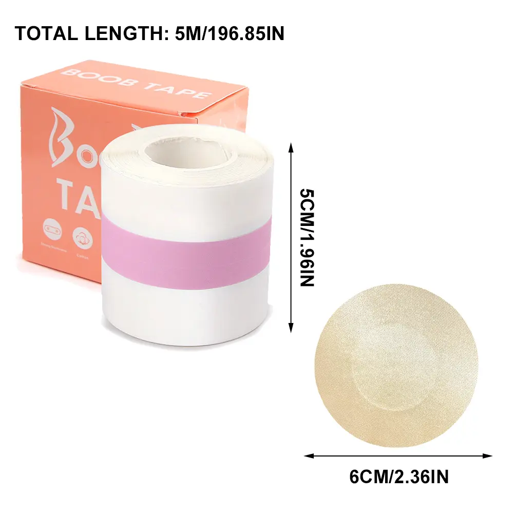 Boob Tape Adhesive Invisible Bra with 10 Nipple Covers Breast Lifting Tape Anti-Sweat Strapless Pad Sticker for Breast Lift