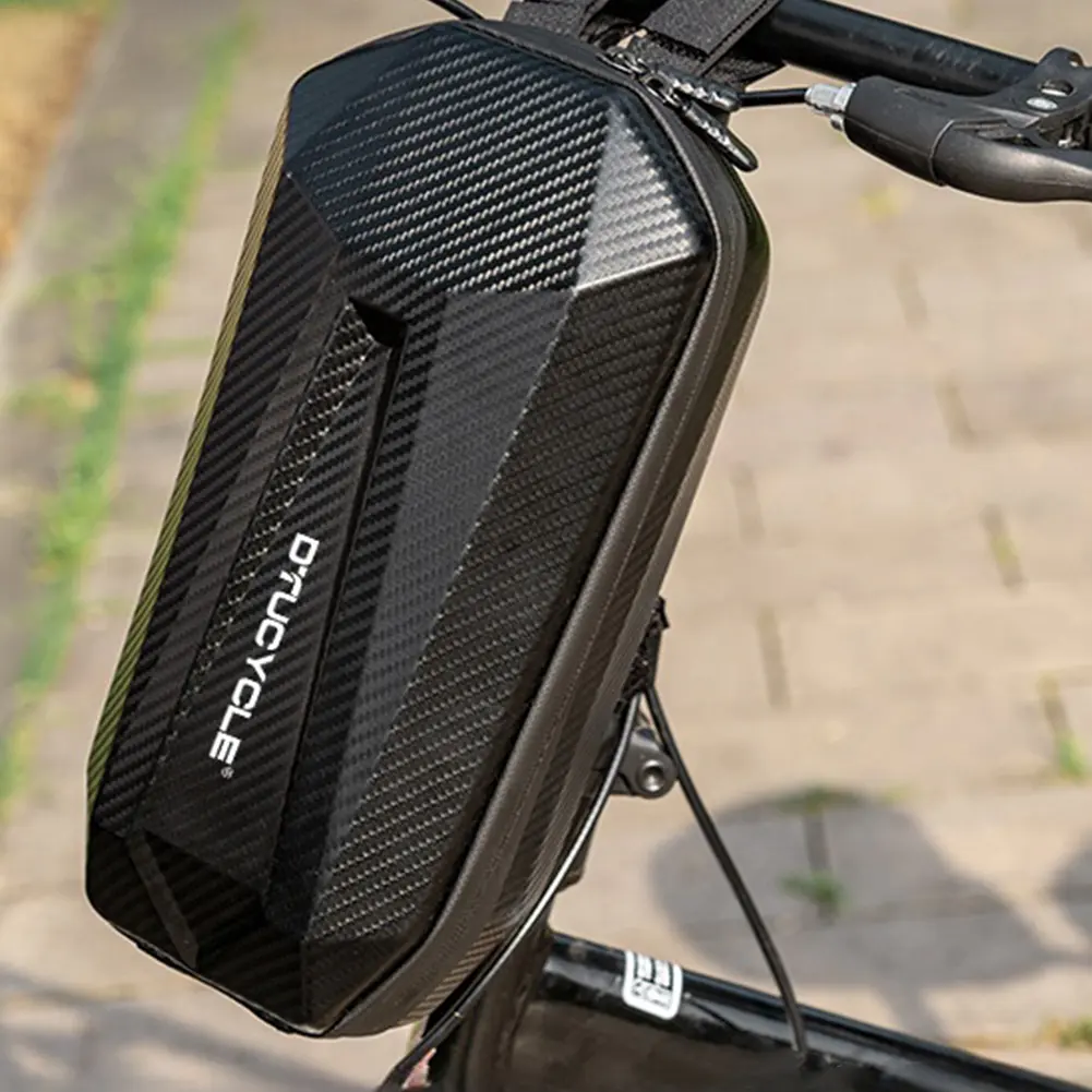 2/4L Bicycle Front Bag Electric Scooter Front Bag Waterproof Handlebar Bag Double Zipper Bicycle Storage Bag Cycling Accessories