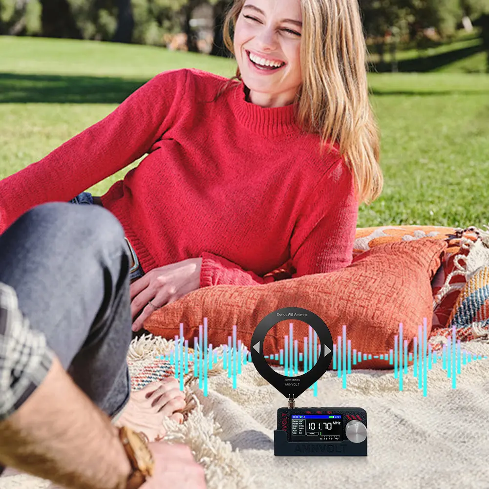 3D Printed Mini Radio Stand Pocket All-Band Receiver Holding Bracket Portable Handheld Radio Mount for MINI4732 Radio V1/V2/V3