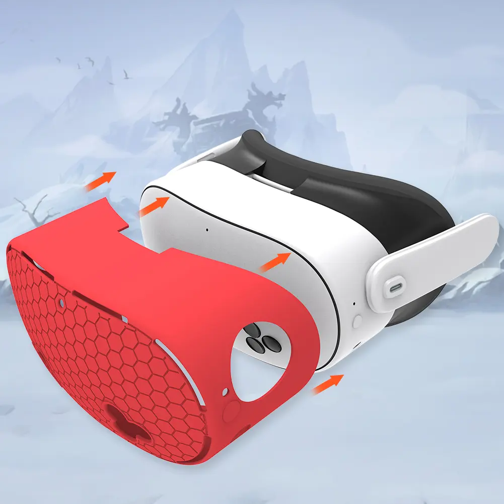 Silicone Protective Case Breathable VR Skin Case Anti-Fall Protective Sleeve for Meta Quest 3S Accessories