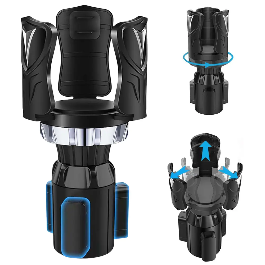 New Car Cup Holder Expander Adapter Adjustable Arms & Base Insert Large Cup Holder Expander for 10oz-46oz Tumbler & Coffee Mug