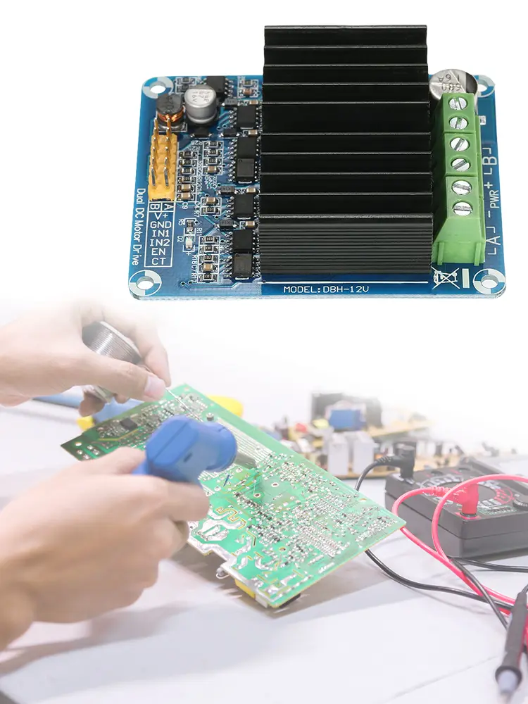 Dual Channel DC 5V-12V Motor Speed Reversible Controller Driver H Bridge Motor Driver Module Bread Board Controller