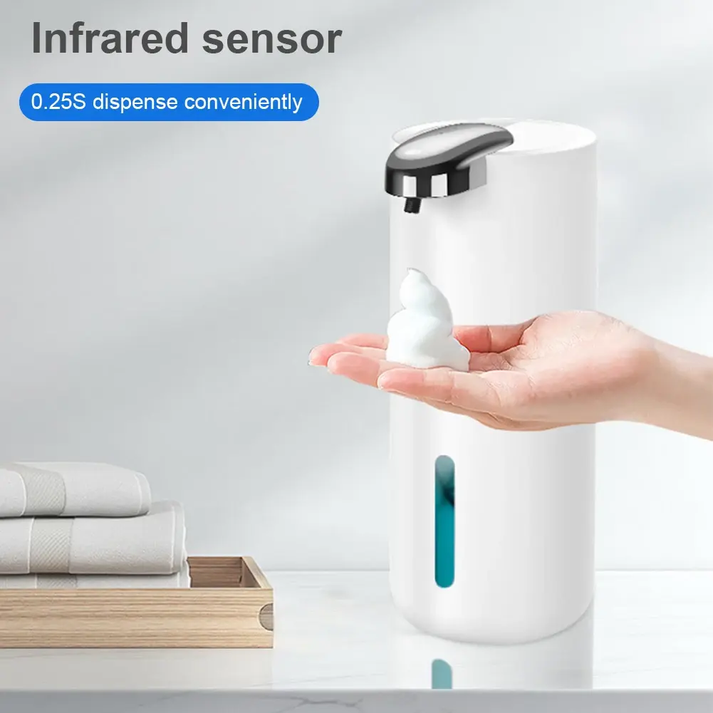380ml New Soap Dispenser Automatic Touchless Soap Dispenser Electric Sanitizer Dispenser USB Charging Electric Soap Dispenser