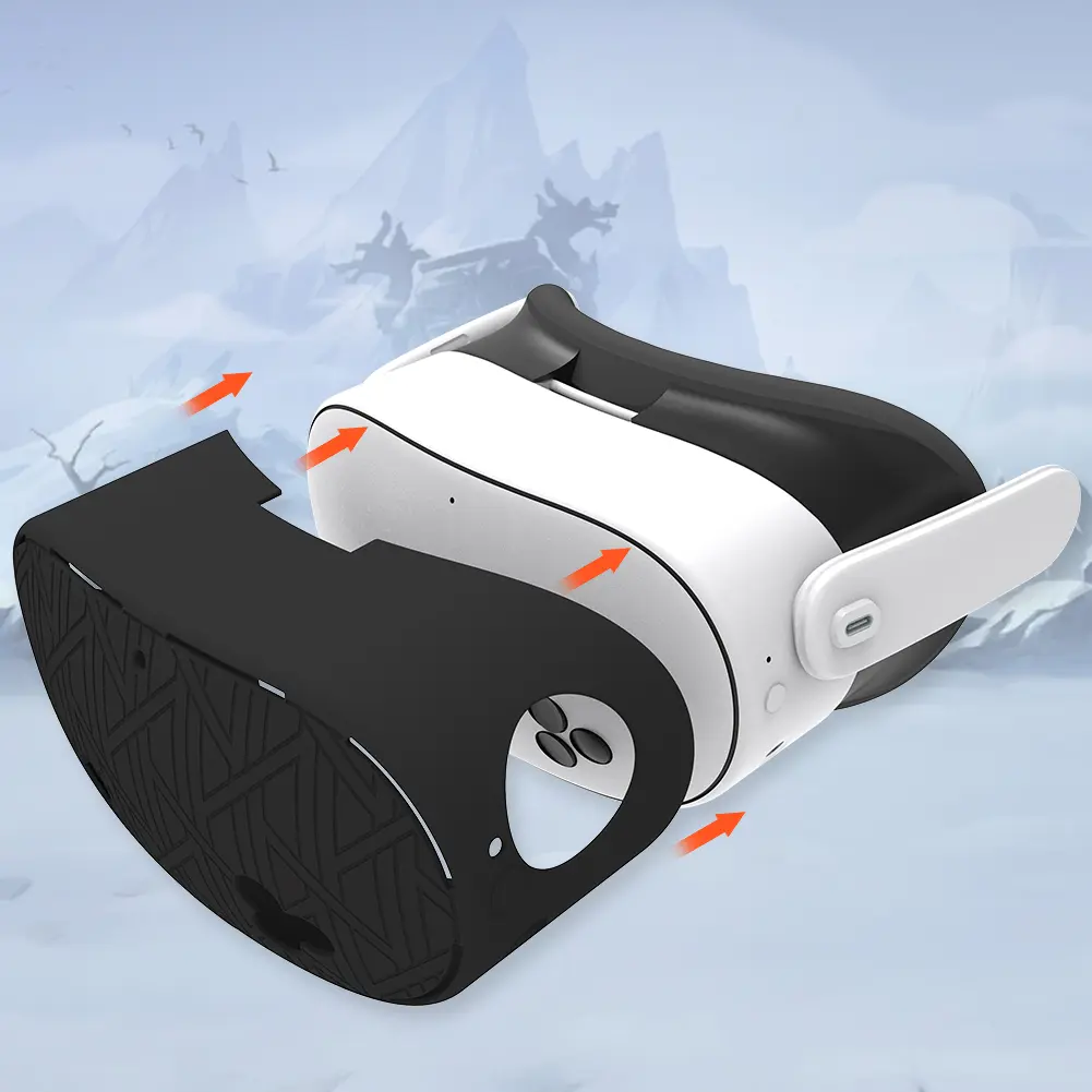 Silicone Protective Case Breathable VR Skin Case Anti-Fall Dustproof Case for Meta Quest 3S VR Accessories