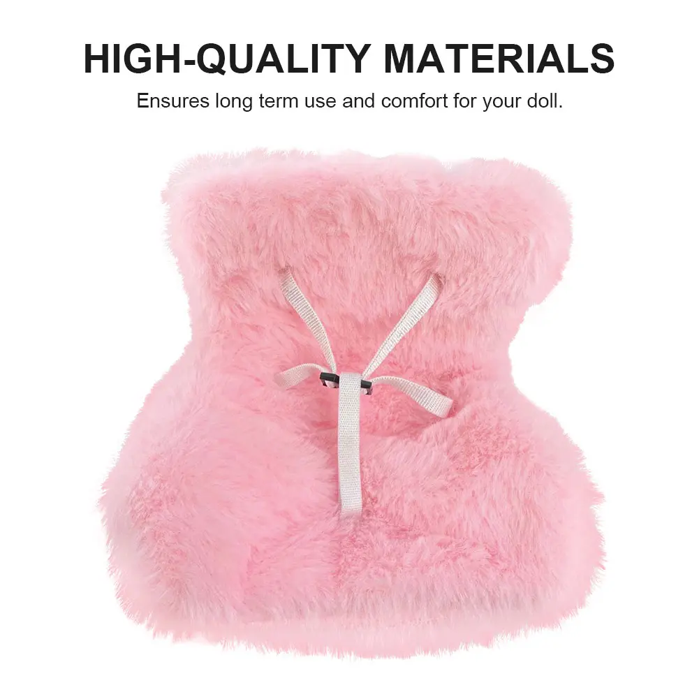Mini Plush Doll Safety Seat Soft Kawaii Doll Seat Car Ornament Plush Safety Seat Car Air Outlet Decoration for 17cm Dolls