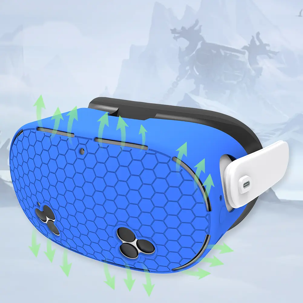 Silicone Protective Case Breathable VR Skin Case Anti-Fall Protective Sleeve for Meta Quest 3S Accessories
