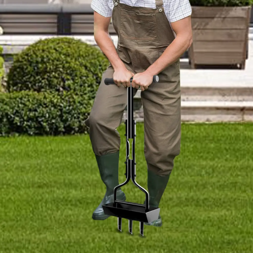 Manual Lawn Aerator Lawn Aerator Coring Tool with Cleaning Tool Corer Plug Aerator Grass Aeration Gardening Tool for Gardening