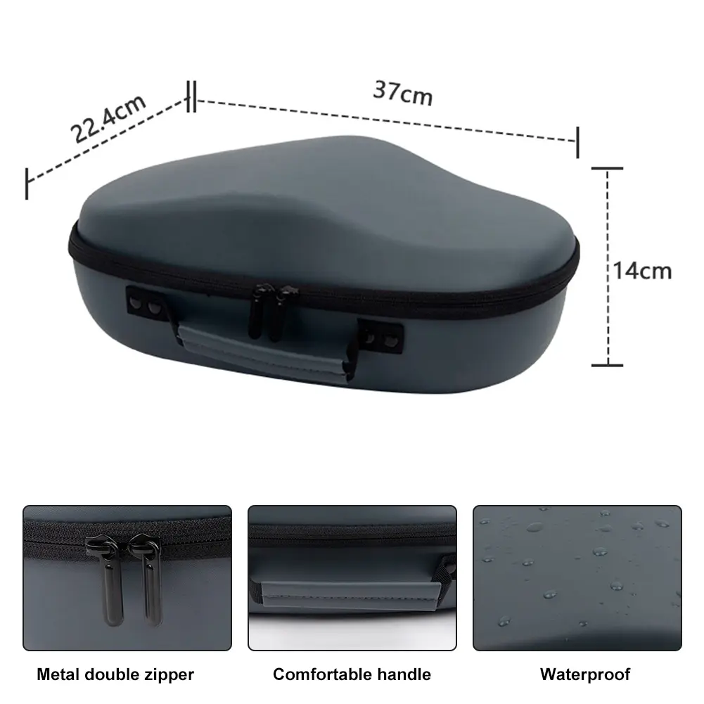 Carrying Case Bag Lens Protective Cover Waterproof Travel Carrying Case with Mesh Pocket for Meta Quest 3 VR Headset Controller