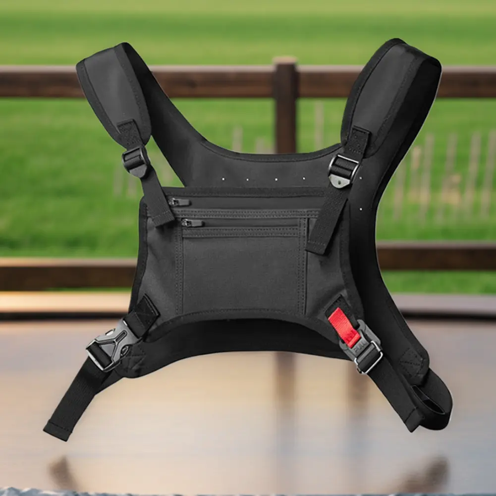 Sports Chest Bag for Men Water Resistant Running Vest Bag with Phone Holder for Workouts Running Cycling
