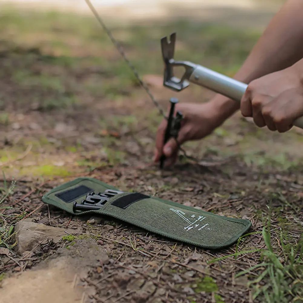 Camping Tent Stake Bag Multi-Purpose Tent Peg Bag Tent Ground Nails Storage Bag for Hiking Outdoor Use Camping