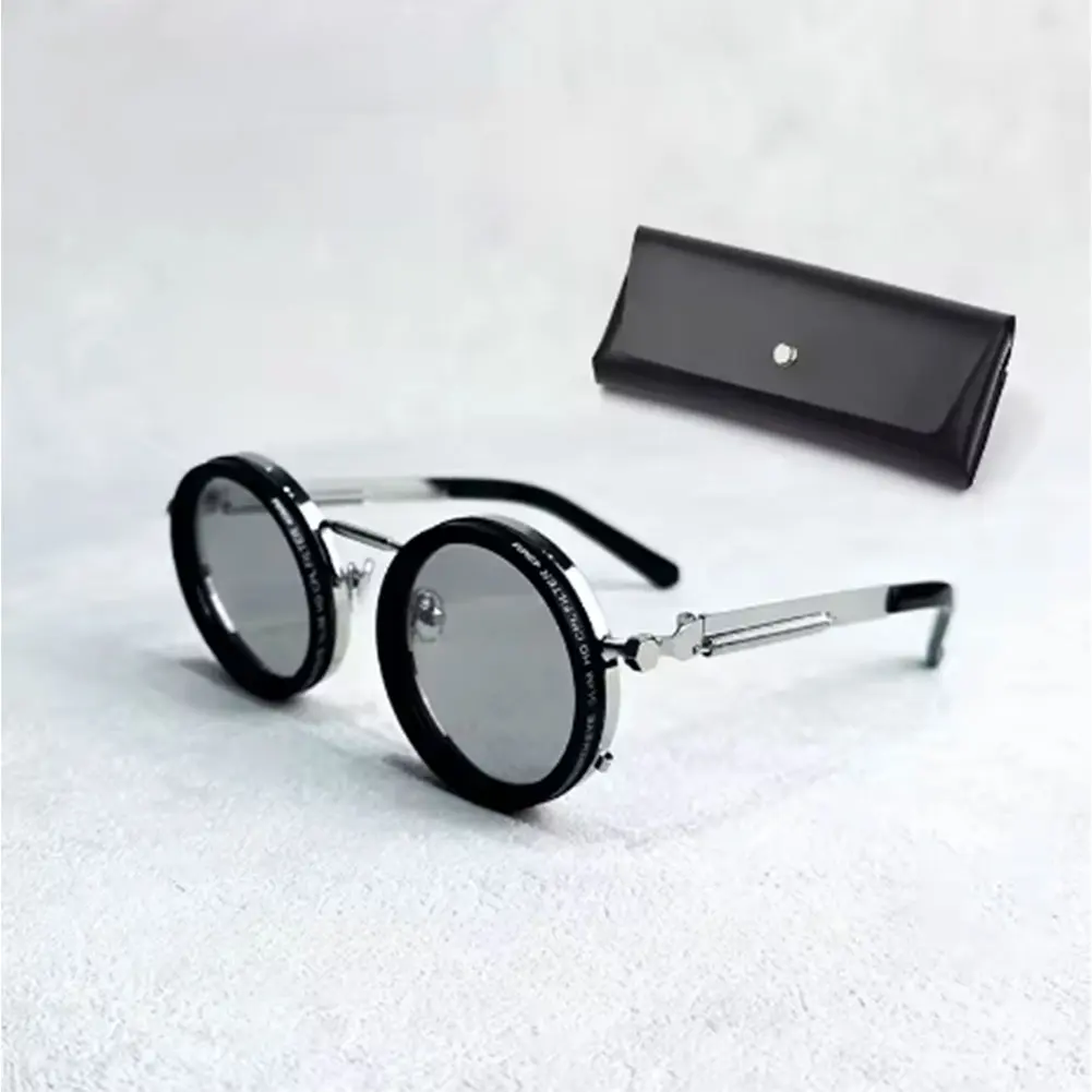 Adjustable 1-9 Sunglasses with ND Filter Lenses Fishing Rounded Polarized Glasses Retro Glasses for Men Driving Fishing