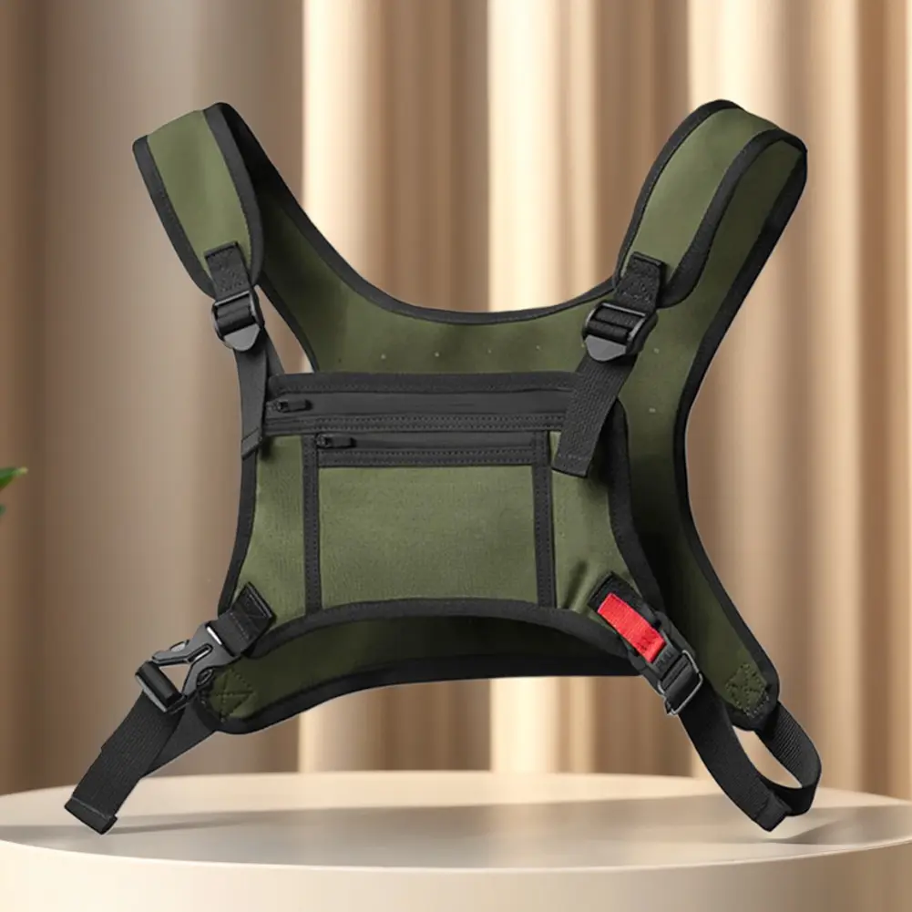 Men Sport Chest Bag Waterproof Resistant Running Vest Bag with Phone Holder Vest Backpack Multi Pocket Wear-resistant Fitness 가방