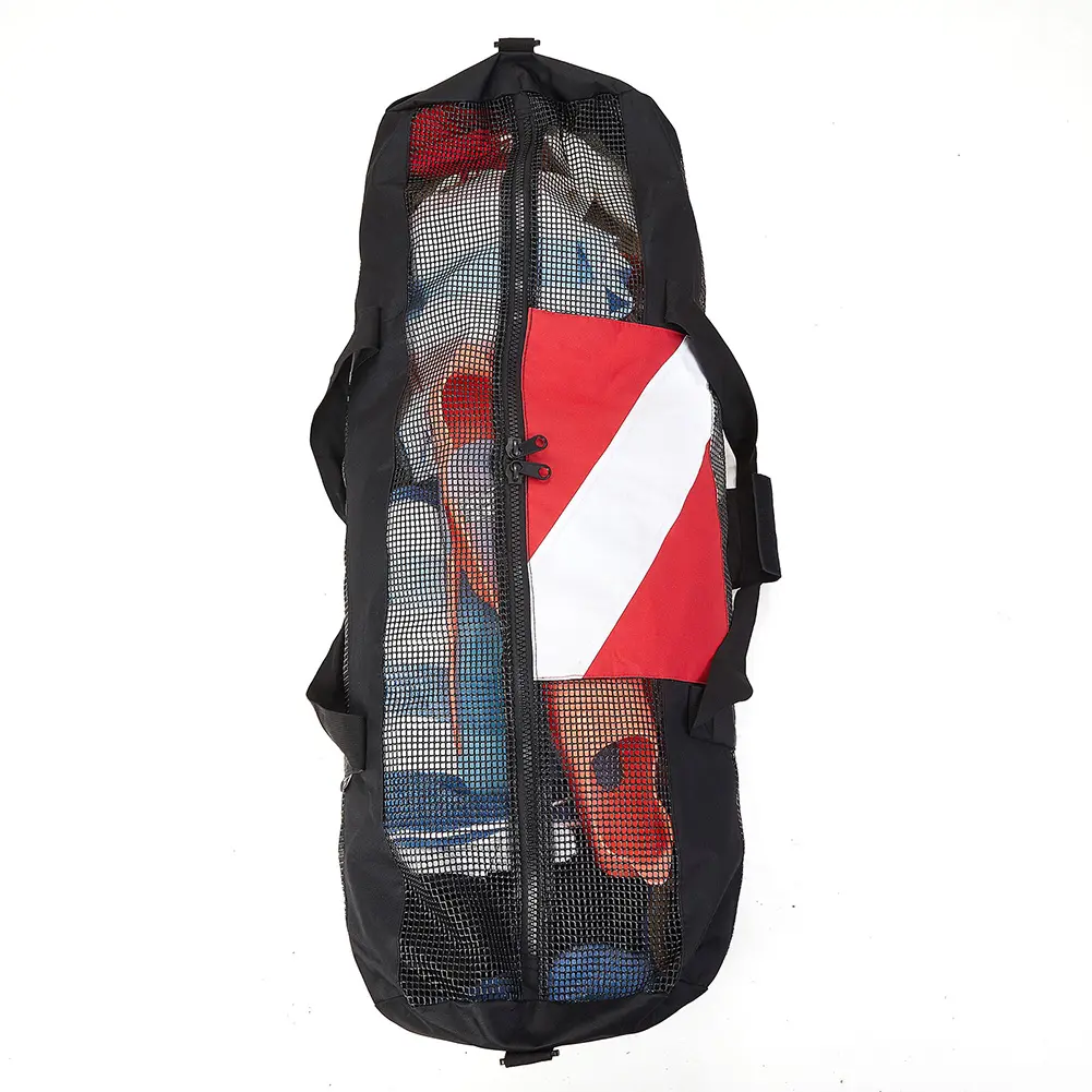 Portable Scuba Diving Mesh Tote Extra Large Fitness Luggage Bag with Adjustable Shoulder Strap Snorkeling Gear Organizer