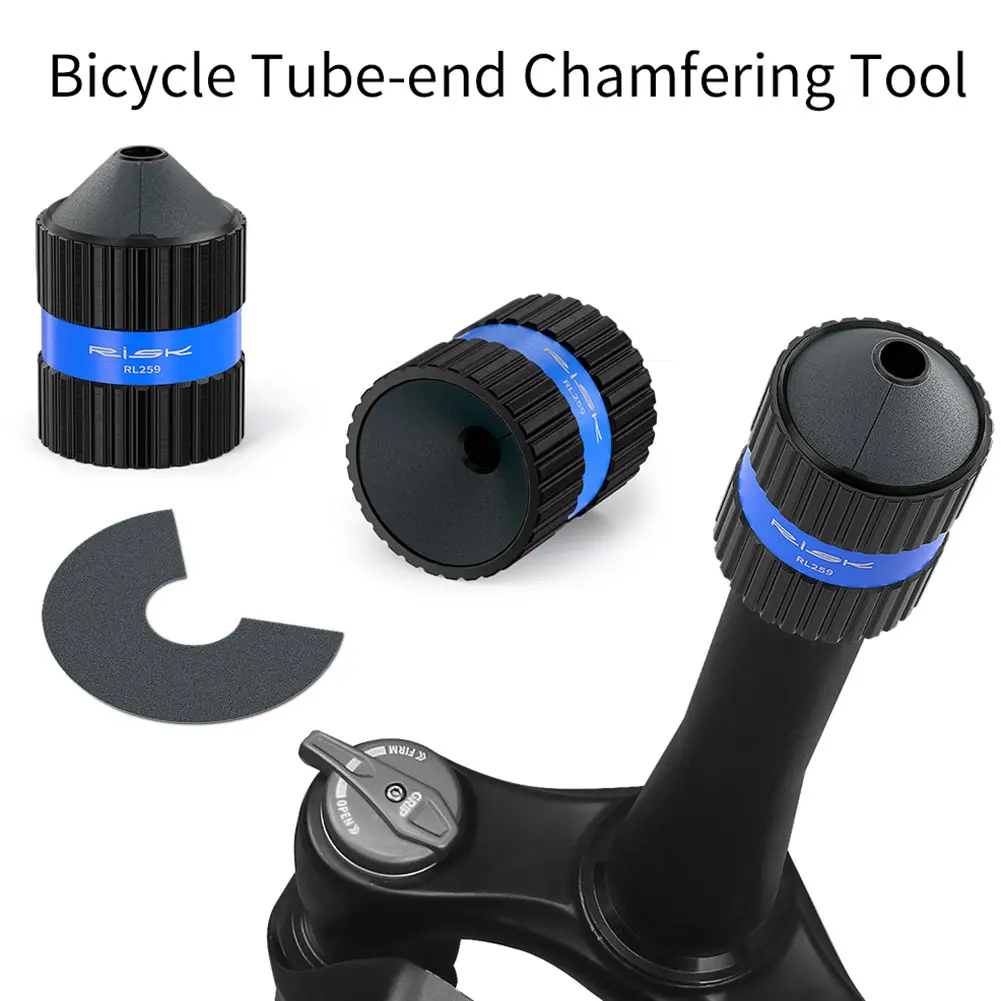Bicycle Front Fork Seat Tube Grinding Tools Plastic Bicycle Deburring Reamer Tubing Chamfer Tool Cycling Accessories