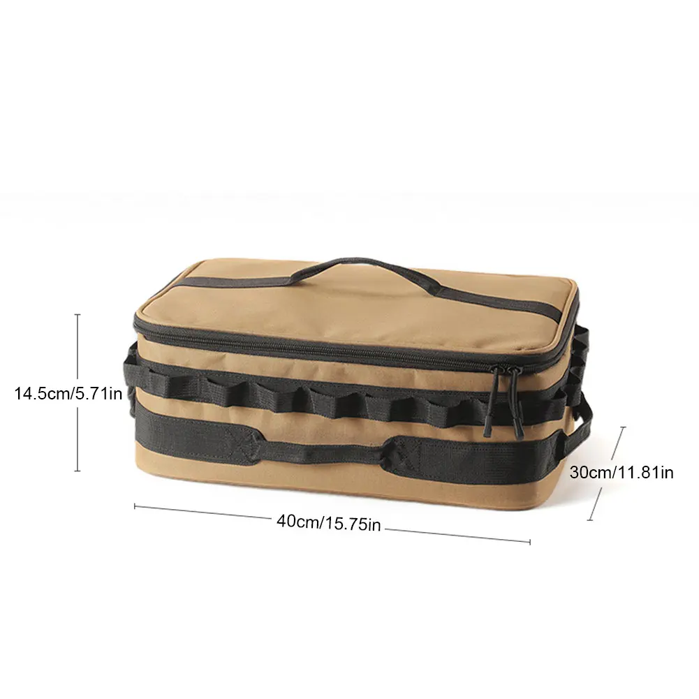 15L Camping Storage Bag with Handle Camping Cookware Organizer Large Capacity Picnic Organizer Box for Climbing Picnic