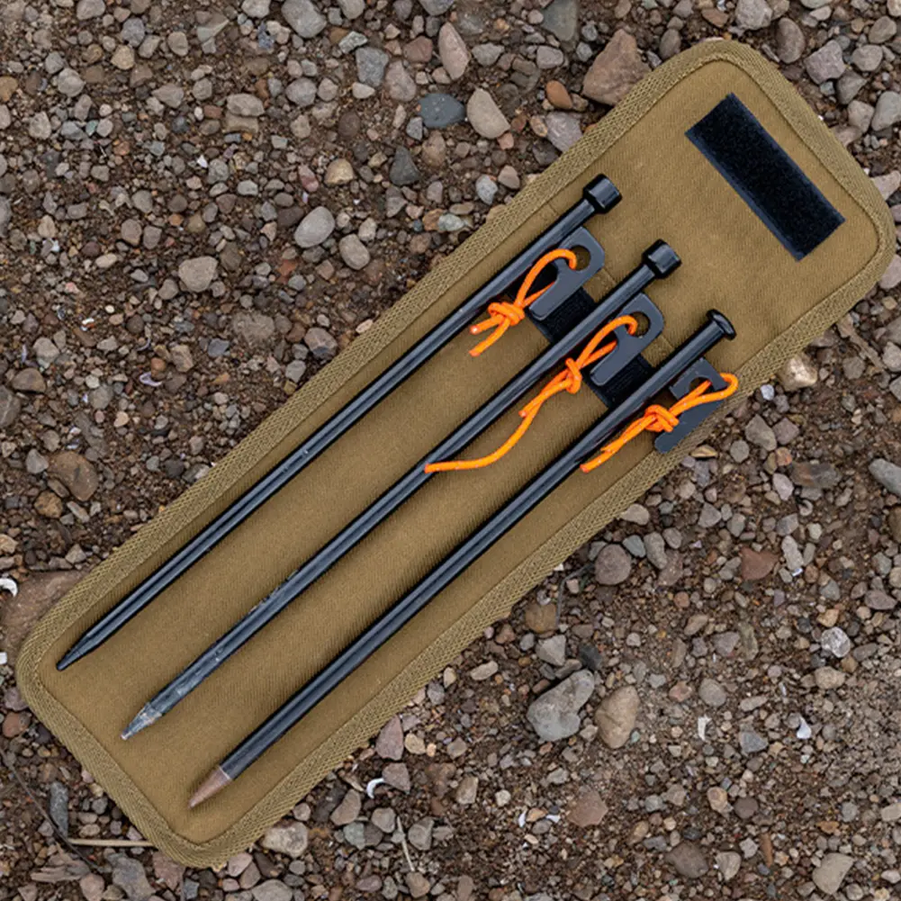 8.66 X 4.92 X 1.18 In Camping Tent Stake Bag Portable Tent Peg Bag Tent Stake Storage Bag for Hiking Outdoor Use Camping